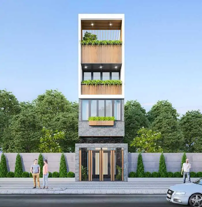 Thiết kế nhà phố 4 tầng hiện đại và ấn tượng tại Hưng Yên